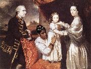 REYNOLDS, Sir Joshua George Clive and his Family with an Indian Maid oil painting reproduction